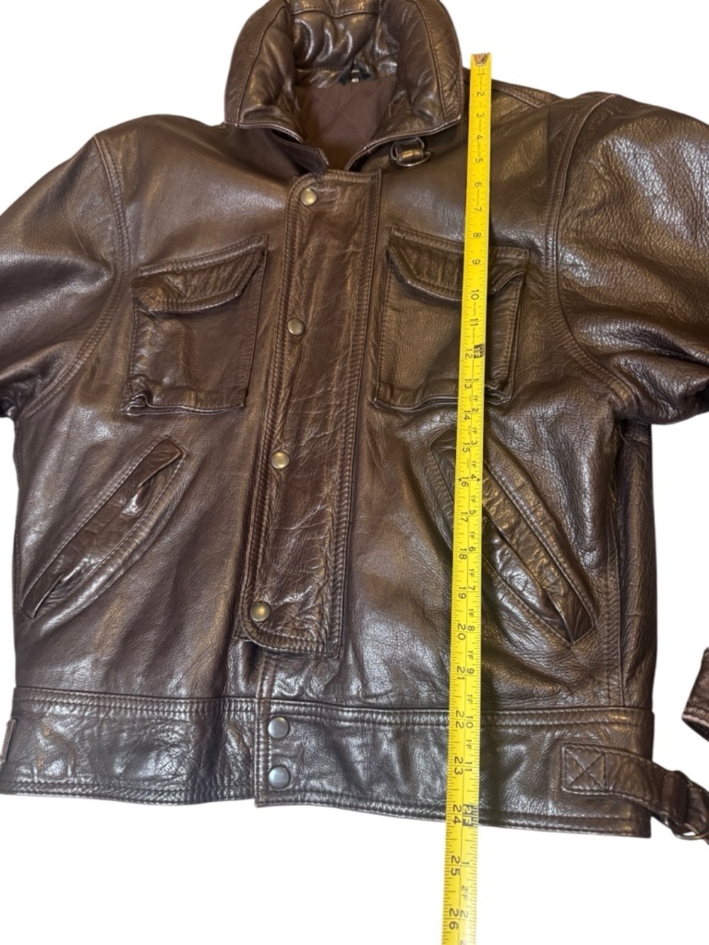 Vtg  American Eagle Outfitters Aviator Messageries Aeriennes Leather Jacket 40 - Picture 11 of 12